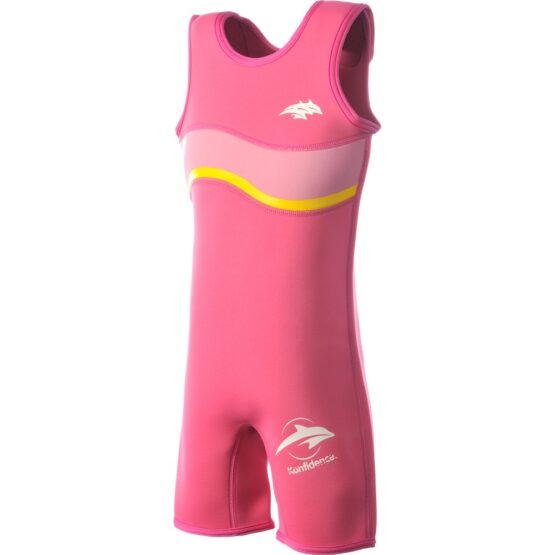 Konfidence – Costum inot copii din neopren Warma Wetsuit Pink 2-3 ani