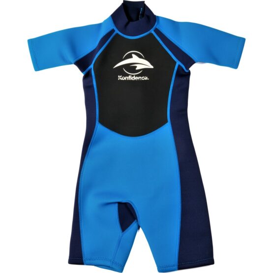 Konfidence – Costum inot din neopren pentru copii  Shorty Wetsuit blue 7-8 ani