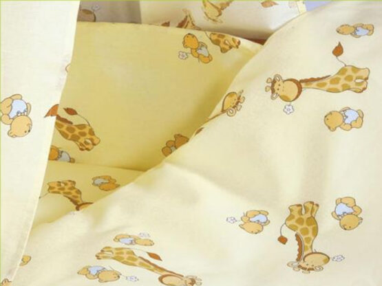 Lenjerie MyKids Mini Giraffe Crem 4 Piese 140×70