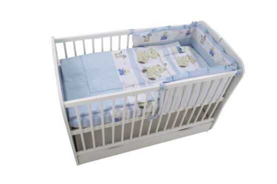 Lenjerie MyKids Teddy Play Blue M2 4 Piese 120×60