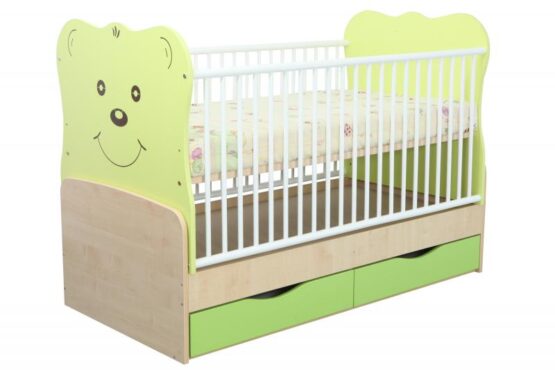 Patut Transformabil MyKids Teddy Verde Cu Leg 8099