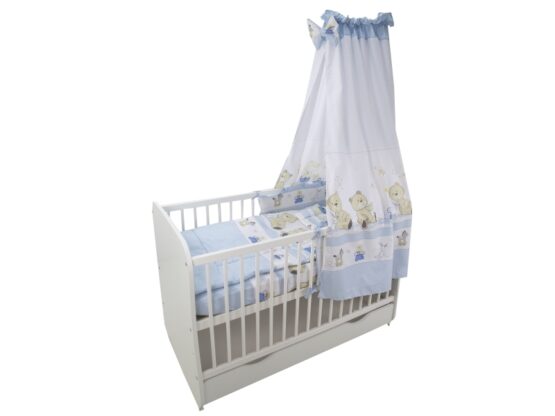 Lenjerie MyKids Teddy Play Blue M2 5 piese 120×60 cm