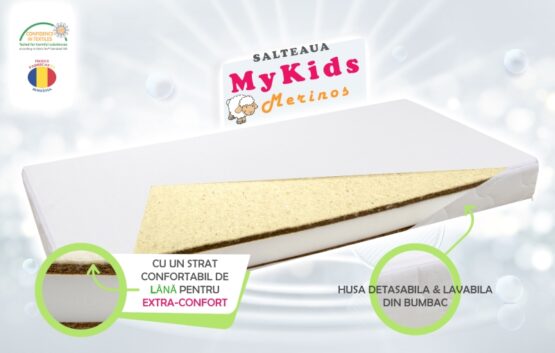 Saltea fibra cocos MyKids Merinos 120x60x11 (cm)