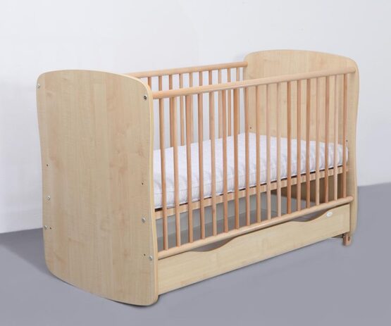 Patut Cu Sertar MyKids Serena Natur + Saltea MyKids Cocos Confort II 120X60X8