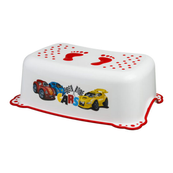 Taburet copii MyKids Cars White Red antialunecare