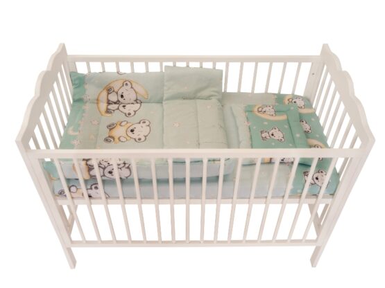 Lenjerie MyKids Bear On Moon Mint 3 piese 140×70