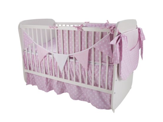 Lenjerie MyKids Light Stars Pink 11 Piese 120×60 cm