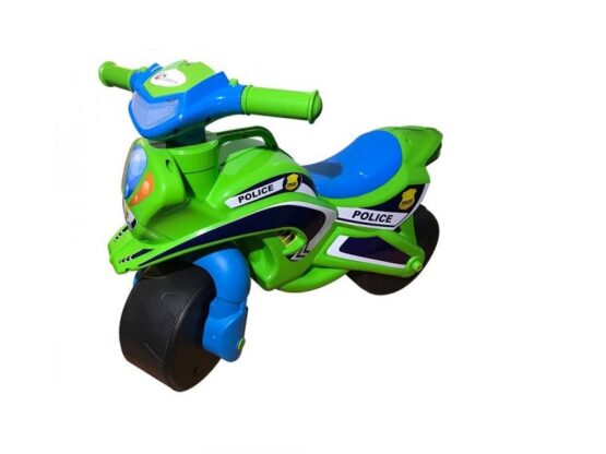 Motocicleta de impins MyKids Police Music 0139/52 Verde Albastru