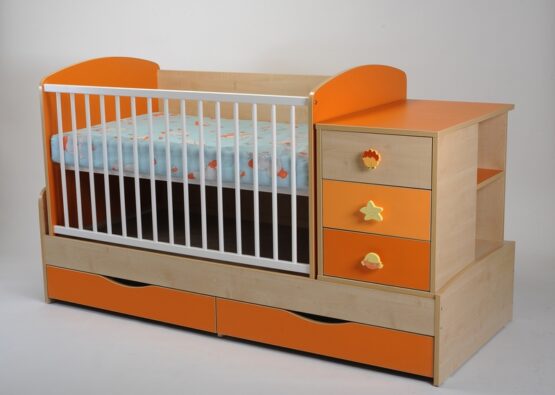 Patut Transformabil MyKids Silence Natur-Orange Cu Leg 3608