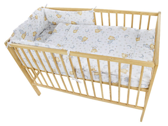 Lenjerie MyKids TEDDY STELUTE GRI M2 4 Piese 140×70