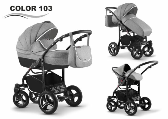 Carucior Mikado CITY STAR 3 in 1 (culoare 103) Gri