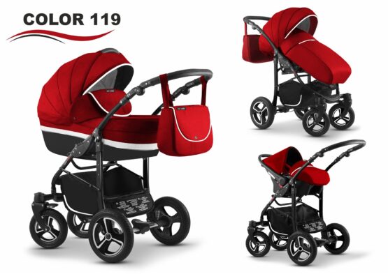 Carucior Mikado CITY STAR 3 in 1 (culoare 119) Rosu