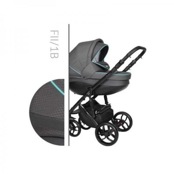 Carucior 3 in 1 Baby Merc Faster 2 Style-1B Cadru Negru