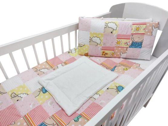 Lenjerie MyKids Mini Patratel Multicolor Girl 4 Piese 120×60