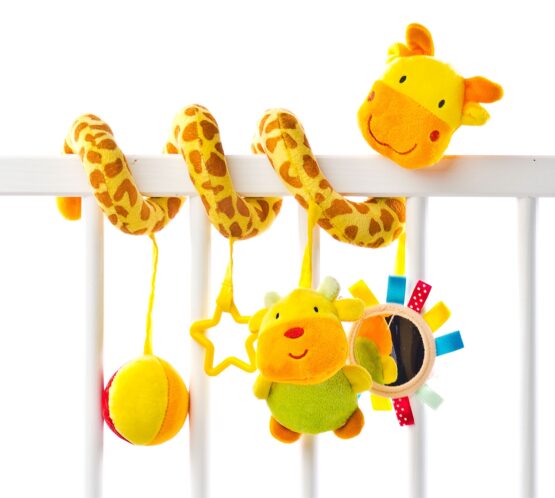 Spirala cu jucarii pentru patut/carucior Sensillo Giraffe