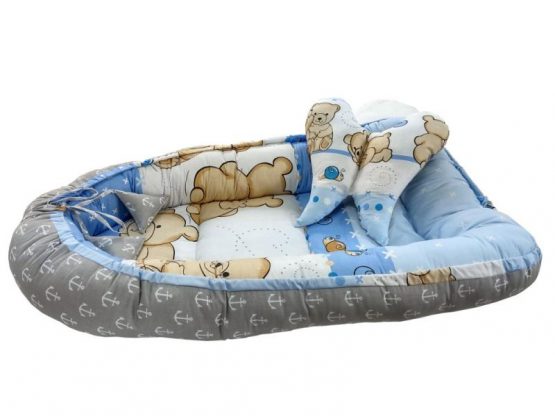 Baby Nest 2 Piese MyKids Teddy Friends Blue