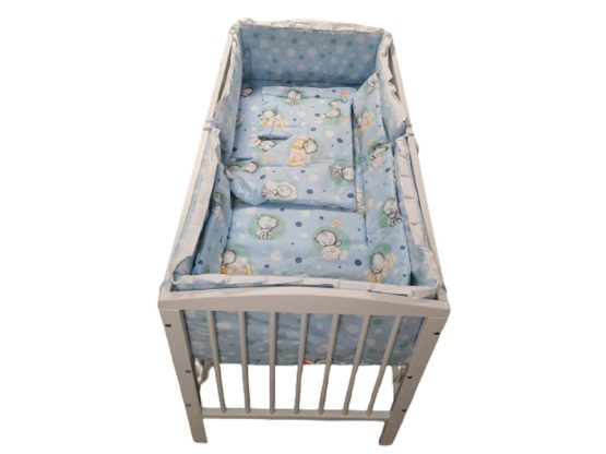 Lenjerie MyKids Baby Teddy Albastru 4+1 Piese 120×60 cm